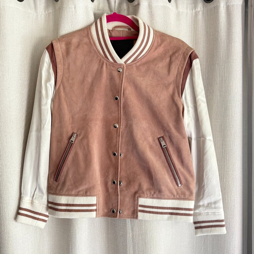 ALL SAINTS // Suede bomber jacket